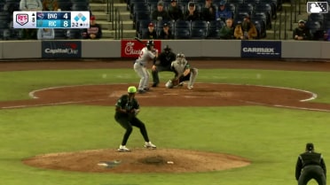 Wyatt Young out on a sacrifice fly to left fielder Jack Payton in foul territory. Nick Lorusso scores.