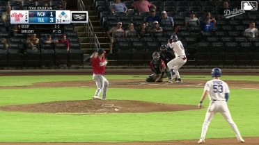 Jake Gelof homers (31) on a line drive to left center field. Mike Sirota scores.