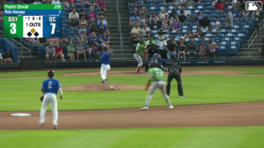 Peyton Stovall singles on a ground ball to center fielder Asbel Gonzalez. Mason Neville scores.