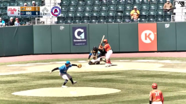 Johnathon Thomas doubles (1) on a line drive to right fielder Alfonsin Rosario. Kervin Pichardo scores. Maxwell Romero Jr. scores.