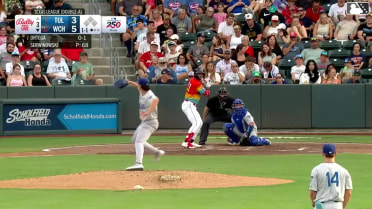 Jose Salas homers (7) on a fly ball to center field.