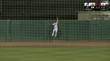 Bryce Johnson robs a home run out in center field