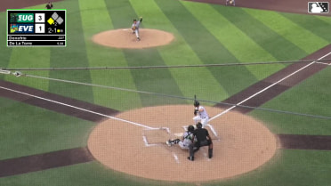 Anthony Donofrio doubles (11) on a fly ball to center fielder Lisbel Diaz. Aiden Taurek scores.