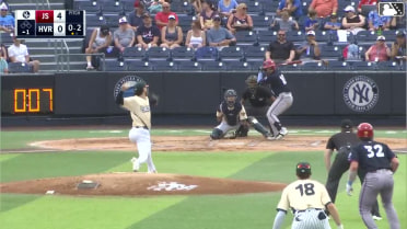 Kodey Shojinaga singles on a ground ball to left fielder Robbie Burnett. Daunte Stuart scores. Scott Mudler to 3rd.