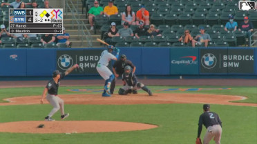 Ronny Mauricio doubles (2) on a line drive to right fielder Yanquiel Fernández. Nick Morabito scores. Ji Hwan Bae scores.