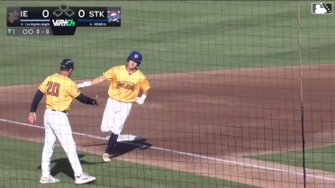 C.J. Pittaro's first professional home run