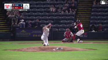 Jesus Castillo homers (1) on a fly ball to left center field.