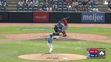 Sammy Hernandez homers (11) on a fly ball to left field.