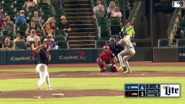 José Azócar homers (4) on a fly ball to left field.