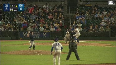 Owen Miller homers (1) on a fly ball to left center field. Jonathon Long scores. James Triantos scores.