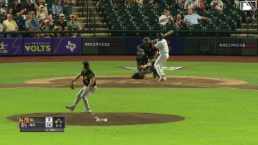 Diego Castillo singles on a line drive to right fielder Josh Lowe. Blaine Crim scores.