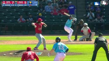 Jack Pineda triples (1) on a sharp fly ball to center fielder Chase Davis. Spencer Nivens scores.