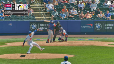 Tobias Myers In play, run(s) to Yohendrick Piñango