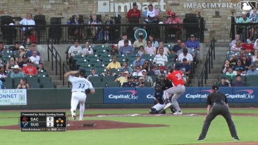 Jared Oliva doubles (4) on a line drive to left fielder Cavan Biggio. Jake Holton scores. Turner Hill to 3rd.