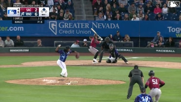 Thomas Gavello singles on a ground ball to center fielder Andrew Velazquez. Turner Hill scores.