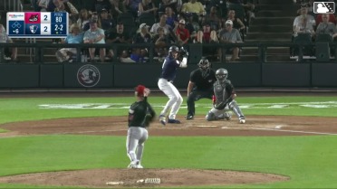 Josh Moylan homers (5) on a fly ball to right center field.