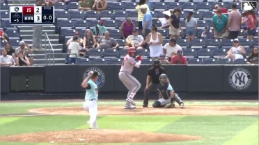 Brock Vradenburg homers (1) on a fly ball to left field.