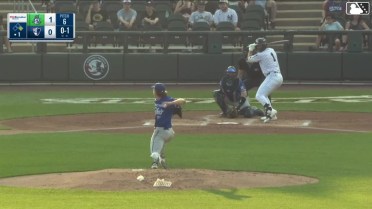Jace Avina homers (16) on a line drive to left center field. Trent Grisham scores.