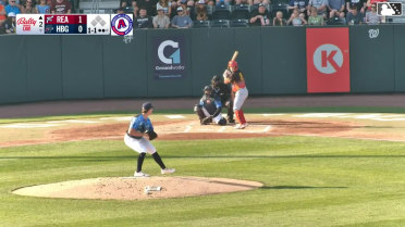 Luke Ritter doubles (6) on a sharp line drive to center fielder Johnathon Thomas. Caleb Ricketts scores.