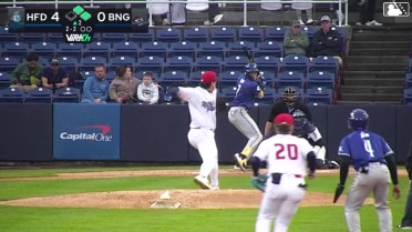 Andy Perez singles on a line drive to right fielder Jose Ramos. Dyan Jorge to 2nd.