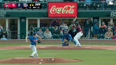 Liover Peguero doubles (13) on a sharp line drive to left fielder RJ Schreck. Carter Kieboom scores. Bryan De La Cruz scores.