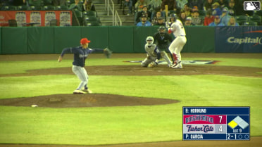 Jackson Hornung singles on a fly ball to right fielder Jose Ramos. Jace Bohrofen scores.