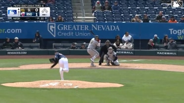 Omar Martinez homers (2) on a fly ball to right center field.