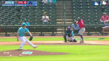 Kyle DeBarge homers (12) on a fly ball to left center field.