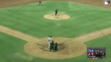 Easton Shelton out on a sacrifice fly to left fielder Conner Westenburg. Chase Harlan scores.