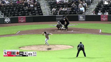 Karson Simas singles on a ground ball to third baseman Jake Munroe. Dom Krupinski scores. Alex Madera to 2nd.