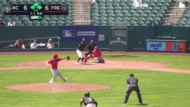 Derek Bernard singles on a ground ball to left fielder Kevyn Castillo. Cameron Nelson scores. Roldy Brito to 3rd. Tanner Thach to 2nd.