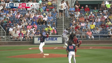 Yohairo Cuevas doubles (3) on a line drive to right fielder Nelly Taylor. John Bay scores.
