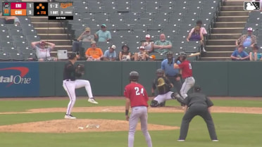 Justice Bigbie out on a sacrifice fly to right fielder Thomas Sosa. Seth Stephenson scores. Peyton Graham to 3rd.