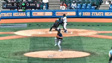 Corey Collins doubles (5) on a sharp line drive to right fielder Teo Banks. Ronald Hernandez scores.