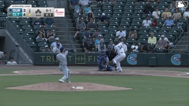 Junior Perez homers (3) on a fly ball to center field.