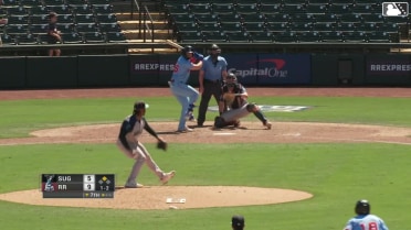 Orlando Martinez homers (1) on a fly ball to right field. Trevor Hauver scores.