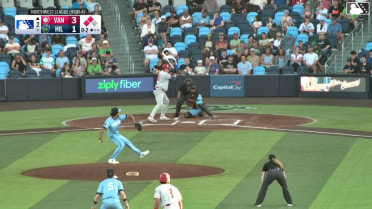 Peyton Williams out on a sacrifice fly to left fielder Brady Counsell. Mathieu Vallee scores.
