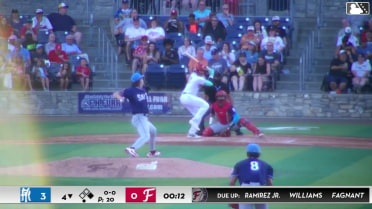 Rafael Ramirez Jr. doubles (12) on a sharp line drive to center fielder Skylar King. Hunter Hines scores.