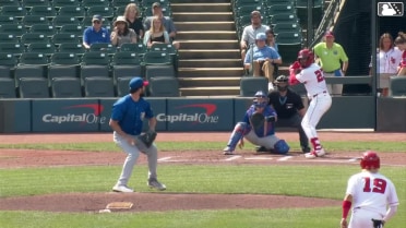 Rece Hinds hits a grand slam (2) to left center field. Blake Dunn scores. Edwin Arroyo scores. Héctor Rodríguez scores.