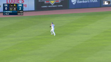 Owen Caissie cuts down the runner at the plate