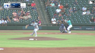 Max Holy homers (7) on a fly ball to left field.