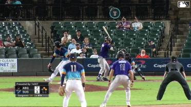 Sterlin Thompson homers (4) on a line drive to left center field. Drew Avans scores. Adael Amador scores.