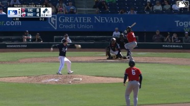 Connor Joe out on a sacrifice fly to right fielder A.J. Vukovich. Brock Rodden scores. Colt Emerson to 3rd.