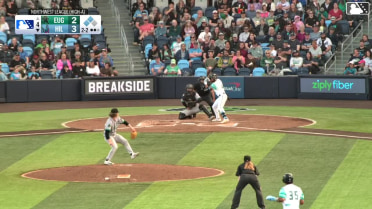 Hunter Dryden In play, run(s) to José Mejía