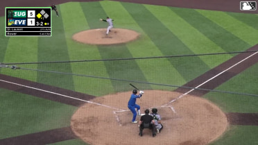 Austin St. Laurent singles on a ground ball to center fielder Damian Bravo. Brandon Eike scores.