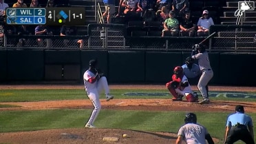 Trey Ebel singles on a sharp line drive to left fielder Andrews Opata. Kevin Garcia scores. Juan Ortuno to 2nd.