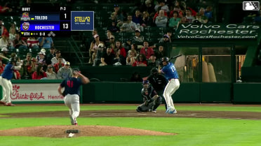 Yohandy Morales homers (16) on a fly ball to left center field.