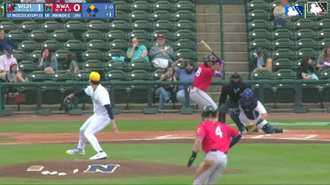 Hendry Mendez doubles (4) on a sharp line drive to right fielder Sam Kulasingam. Ben Ross scores.