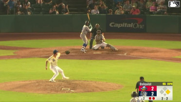 Manuel Pena doubles (8) on a line drive to left fielder Albert Fabian. Cristofer Torin scores.