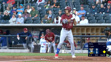 Evan Carter records three hits for Double-A Frisco